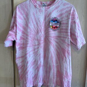 Vintage 90s T-shirt Y2K Neon Pink Yellow Tie Dye Mens XL Cabo San Lucas Baja‎ CA